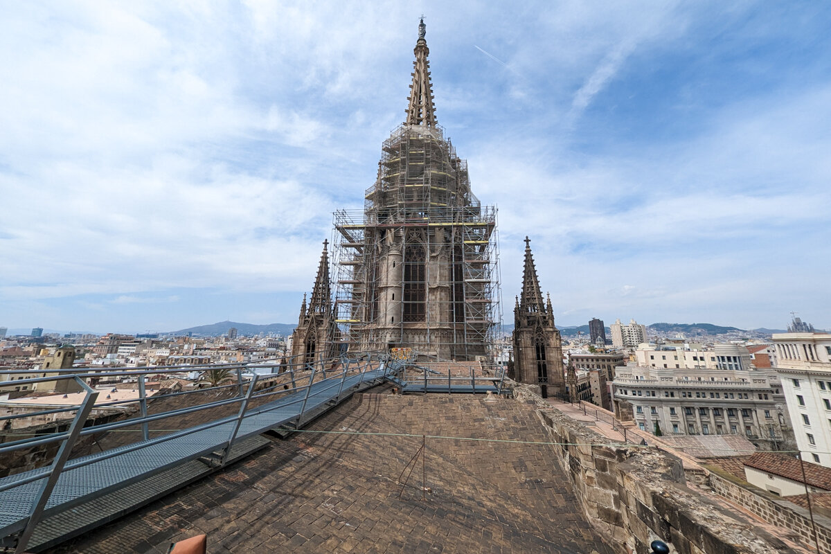 Flèche de la cathédrale de Barcelone