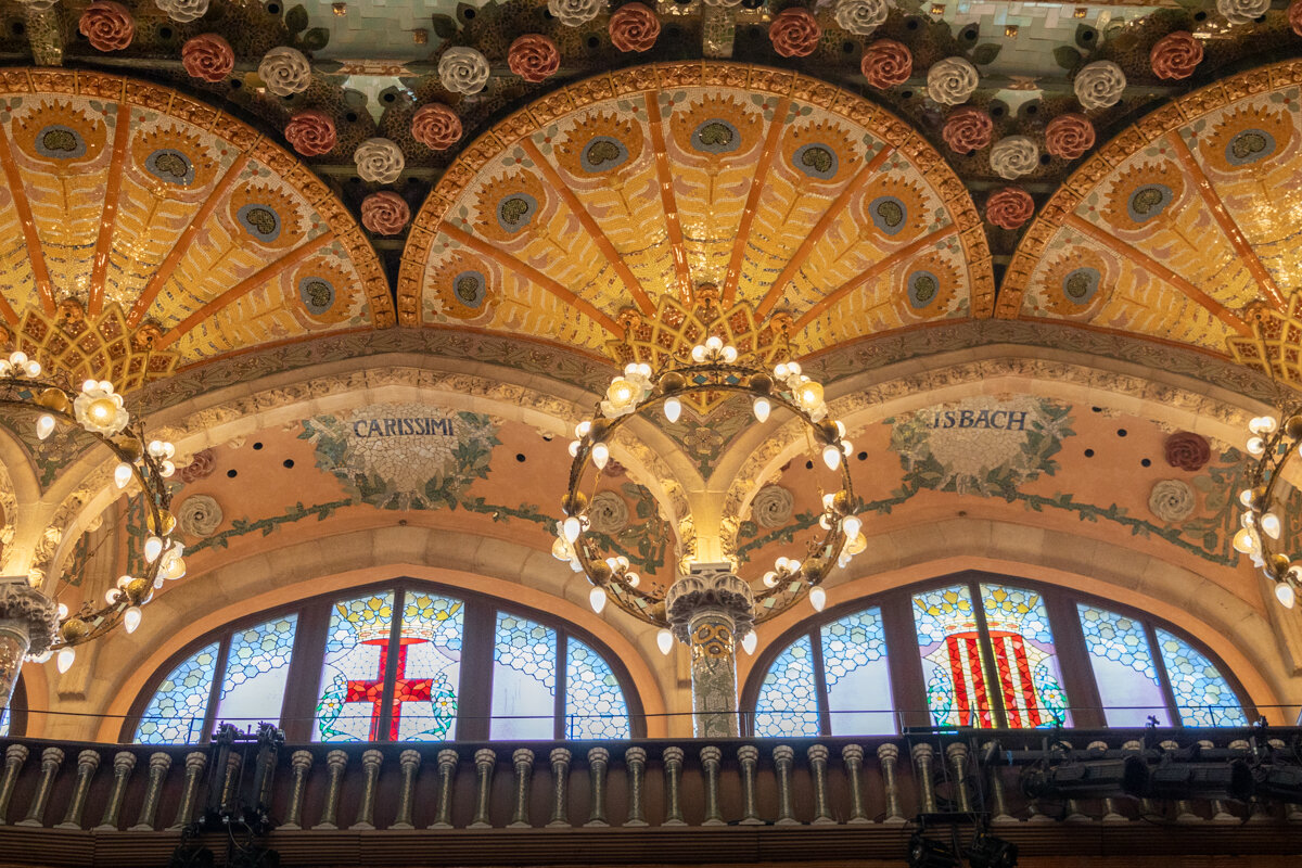 Ornements au plafond du palais de la musique catalane