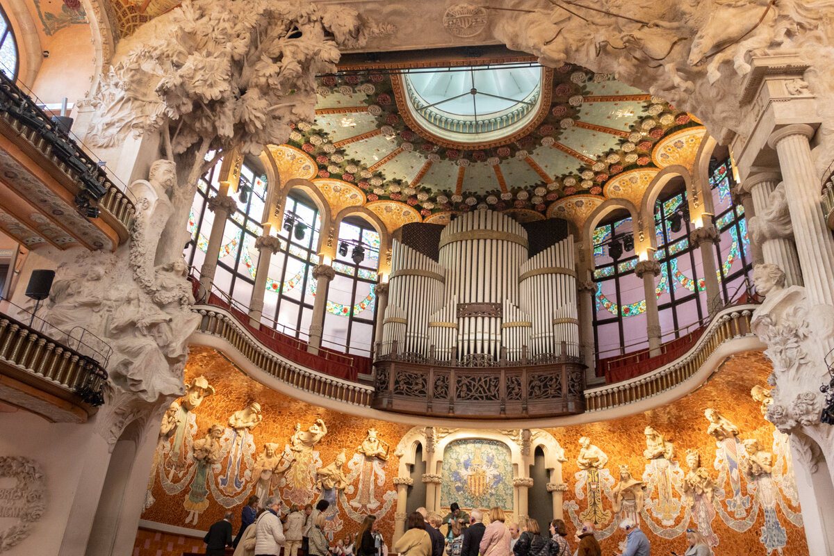 Visite du palais de la musique catalane