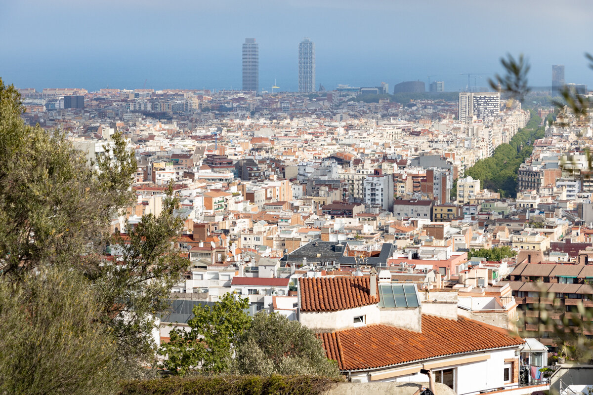 Vue sur Barcelone depuis le parc Guell